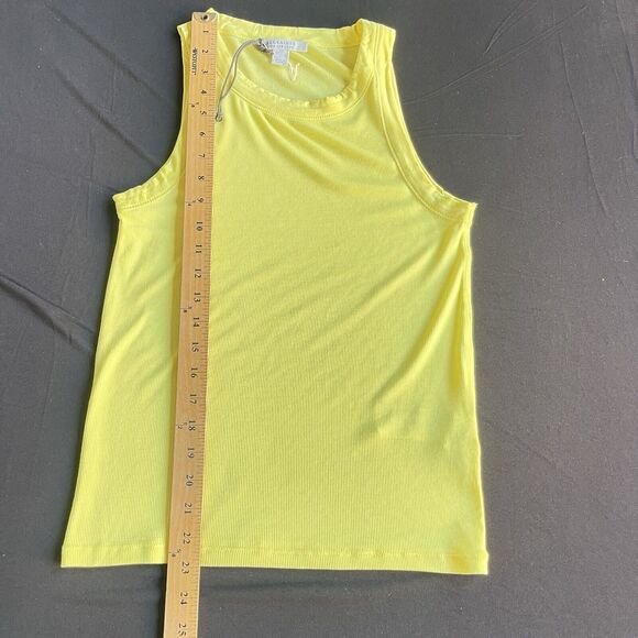 All Saints Rina Crewneck Tank Top Womens Size 8 Crewneck Sleeveless Yellow - Picture 12 of 13